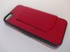 Луксозен кожен калъф Flip тефтер със стойка за Apple iPhone 5 / iPhone 5S - червен / с магнит