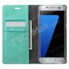 Луксозен кожен калъф със стойка MERCURY GOOSPERY за Samsung Galaxy S7 Edge G935 / Galaxy S7 Edge - зелен / Blue Moon Flip