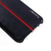 Оригинален кожен гръб HOCAR за Samsung Galaxy A5 2016 A510 - черен с червен кант