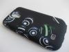 Силиконов калъф / гръб / TPU за Samsung Galaxy S4 Mini I9190 / I9192 / I9195 - черен с бели кръгове