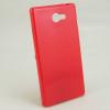 Ултра тънък силиконов калъф / гръб / TPU Ultra Thin Candy Case за Sony Xperia M2 / Xperia M2 Aqua - червен / брокат