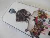 Твърд гръб със силиконов кант за Samsung Galaxy S4 I9500 / Samsung S4 I9505 - бял / Girl & Butterfly