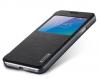 Луксозен кожен калъф Flip тефтер S-View BASEUS Primary Color за Samsung Galaxy Alpha G850 - черен