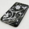 Силиконов гръб TPU / калъф / за Samsung Galaxy Note 3 Neo N7505 - черно-бели цветя