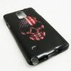 Силиконов гръб / калъф / TPU за Samsung Galaxy Note 4 N910 / Samsung Note 4 - Skull / American Flag