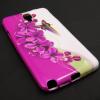 Силиконов гръб TPU / калъф / за Samsung Galaxy Note 3 Neo N7505 - лилави цветя и пеперуда
