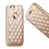 Метален бъмпер / Bumper / с кожен калъф от две части / Leather Xuenair Case за Apple iPhone 6 / 6S - златен