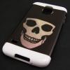 Силиконов калъф / гръб / TPU за Samsung Galaxy S5 G900 - Skull / черно и бяло