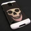 Силиконов калъф / гръб / TPU за Samsung Galaxy S5 G900 - Skull / черно и бяло