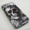 Силиконов калъф / гръб / TPU за за Apple iPhone 5 / iPhone 5S - Skull / сив