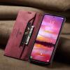 Луксозен кожен калъф Flip тефтер Autspace със стойка за Huawei Pura 70 Ultra - червен