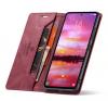 Луксозен кожен калъф Flip тефтер Autspace със стойка за Huawei Pura 70 Ultra - червен
