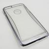 Луксозен твърд гръб / капак / MEEPHONG за Apple iPhone 6 Plus 5.5'' - прозрачен със сив кант
