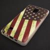 Силиконов калъф / гръб / TPU за Samsung Galaxy Note 4 N910 / Samsung Note 4 - Retro American flag