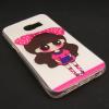 Силиконов калъф / гръб / TPU за Samsung Galaxy S6 Edge G925 - бял / Cute girl