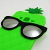 Силиконов калъф / гръб / TPU 3D за Samsung Galaxy Grand Prime G530 - зелен ананас / очила