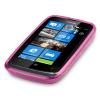 Силиконов калъф / гръб / ТПУ 3D за Nokia Lumia 610 - цикламен
