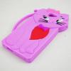 Силиконов калъф / гръб / TPU 3D за Sony Xperia M2 - лилав / LOVECAT