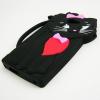 Силиконов калъф / гръб / TPU 3D за Sony Xperia M2 - черен / LOVECAT