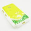 Силиконов калъф / гръб / TPU за Nokia Lumia 530 - жълт / бели цветя