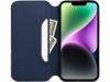 Луксозен кожен калъф Flip тефтер със стойка / Dual Pocket book / за Samsung A14 4G - тъмносин