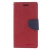 Кожен калъф Flip тефтер със стойка Mercury GOOSPERY Fancy Diary за HTC Desire 320 - червен