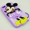 Силиконов калъф / гръб / TPU 3D за Apple iPhone 5 / iPhone 5S - лилав / Mickey mouse