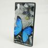 Силиконов калъф / гръб / TPU за Lenovo P70 - сив / синя пеперуда