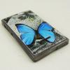 Силиконов калъф / гръб / TPU за Microsoft Lumia 532 - сив / синя пеперуда