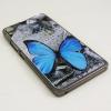 Силиконов калъф / гръб / TPU за Lenovo A7000 - сив / синя пеперуда