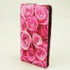 Кожен калъф Flip тефтер Flexi за HTC One M9 - розов / рози