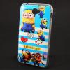 Силиконов калъф / гръб / TPU за Sony Xperia E4 - синьо и бяло / Миньони / Minions