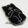 Силиконов калъф / гръб / TPU 3D за Samsung Galaxy S6 G920 - Bad Cat / черен