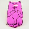 Силиконов калъф / гръб / TPU 3D за Samsung Galaxy S6 G920 - Bad Cat / цикламен