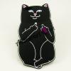 Силиконов калъф / гръб / TPU 3D за Apple iPhone 5 / iPhone 5S - Bad Cat / черен