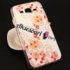 Силиконов калъф / гръб / TPU за Samsung Galaxy J5 / Samsung J5 - бял / червени цветя