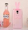 Силиконов калъф / гръб / TPU 3D Rabbit за Samsung Galaxy S5 G900 / Galaxy S5 Neo G903 - розов