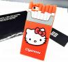 Силиконов калъф / гръб / TPU 3D Hello Kitty Series за Apple iPhone 6 / 6S - Cigarette / оранжев