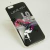 Силиконов калъф / гръб / TPU за Apple iPhone 6 / iPhone 6S - Love you / черен с роза