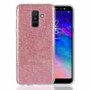 Силиконов калъф / гръб / TPU за Samsung Galaxy A6 2018 - розов / брокат