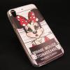 Силиконов калъф / гръб / TPU за HTC Desire 626 - бял / Minnie Mouse