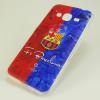 Силиконов калъф / гръб / TPU за Samsung Galaxy J3 - FC Barcelona / синьо и червено
