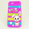 Силиконов калъф / гръб / TPU 3D за Apple iPhone 6 / iPhone 6S - лилав / зайче / Bunny Love