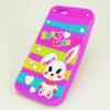 Силиконов калъф / гръб / TPU 3D за Apple iPhone 6 / iPhone 6S - лилав / зайче / Bunny Love