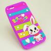 Силиконов калъф / гръб / TPU 3D за Apple iPhone 6 / iPhone 6S - лилав / зайче / Bunny Love