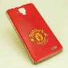 Ултра тънък силиконов калъф / гръб / Ultra Thin TPU за Lenovo A536 - червен / Manchester United