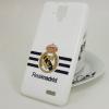 Силиконов калъф / гръб / TPU за Lenovo A536 - Real Madrid / бял