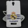 Силиконов калъф / гръб / TPU за Lenovo A2010 - Real Madrid / бял