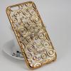 Силиконов калъф / гръб / TPU за Apple iPhone 6 / iPhone 6S - прозрачен с кръгове / Gold