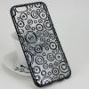 Силиконов калъф / гръб / TPU за Apple iPhone 6 / iPhone 6S - прозрачен с кръгове / Black